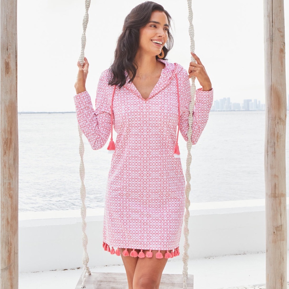 So Soft! Cabana Life Pink Tassel Swim Cover-Up